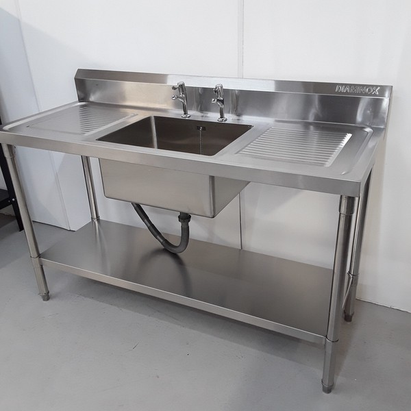 B Grade Single Sink With Double Drainer