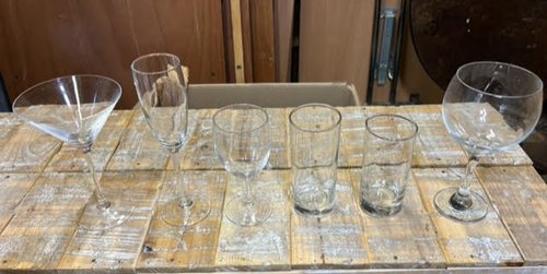 Set of 2 ~ Chef & Sommelier Monogrammed P Tulip Wine Glasses ~ 8 3/4  Tall
