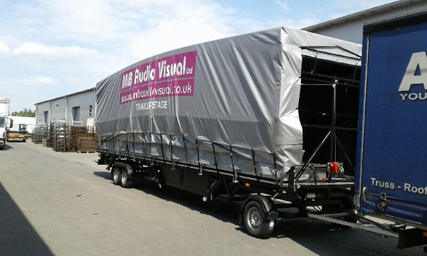 Large trailer stage for sale