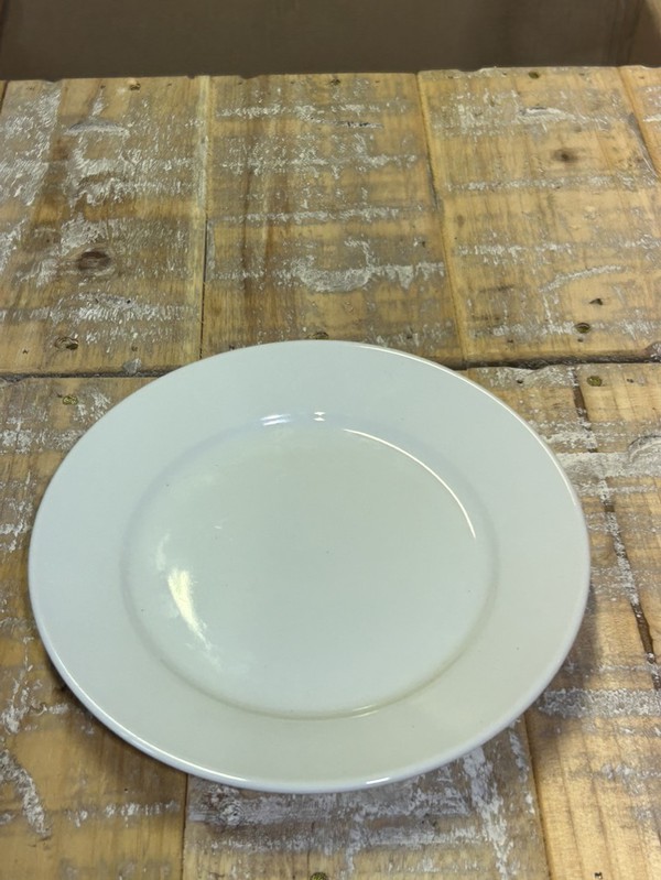 Secondhand Olympia Athena Wide Rimmed Plates White 254mm 202mm 165mm