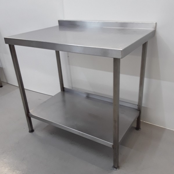 Used 95cm Wide Stainless Table With Shelf For Sale