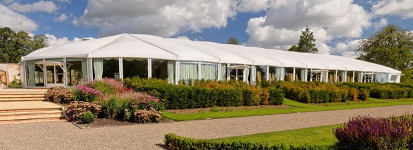 25m x 62m framed marquee for sale