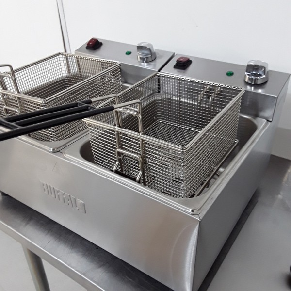Secondhand Buffalo Table Top Double Fryer FC257 For Sale