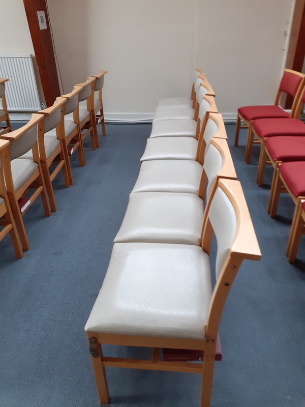 Neutral Linking Church Chairs for sale