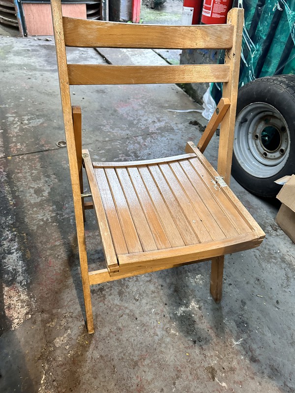 Old Wooden Folding Chairs for sale