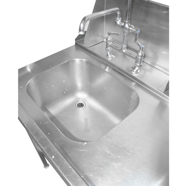 1.34m Stainless Steel Single Bowl Dishwasher Sink