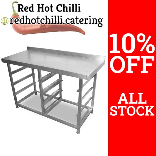 1.25m Stainless Steel Table with Racking  (Ref: 1488) - Warrington, Cheshire 1.25m Stainless Steel Table with Racking  (Ref: 1488) - Warrington, Cheshire
