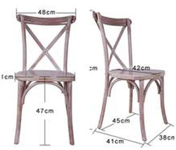 200x New Rustic Cross Back Chairs For Sale