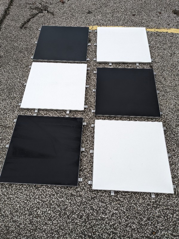 Used Black and White Dance Floor