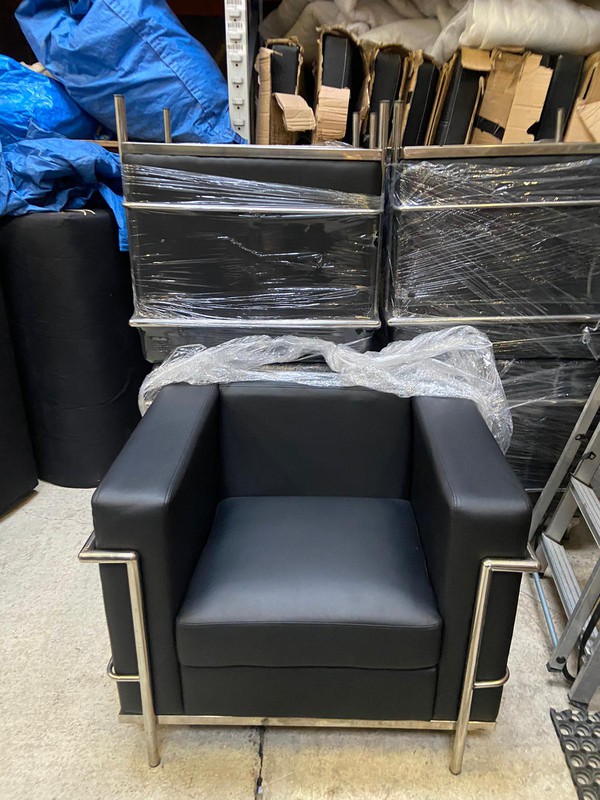 Used Le Corbusier Black Armchairs For Sale