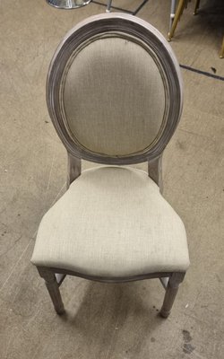 Secondhand Limewash Louis Chairs With Fixed Cushion For Sale