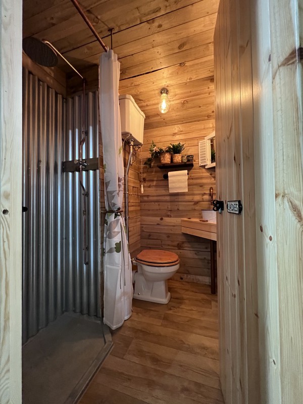 Corrugated Iron and wood -  toilet / shower trailer