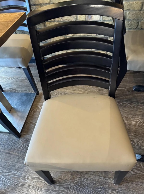 Secondhand Wooden Chairs With Leather Seats For Sale