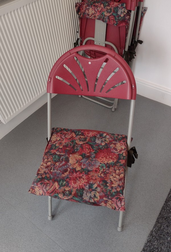 Secondhand Folding Chairs And Trolley For Sale