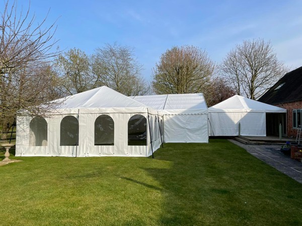 Tubular framed marquees for sale