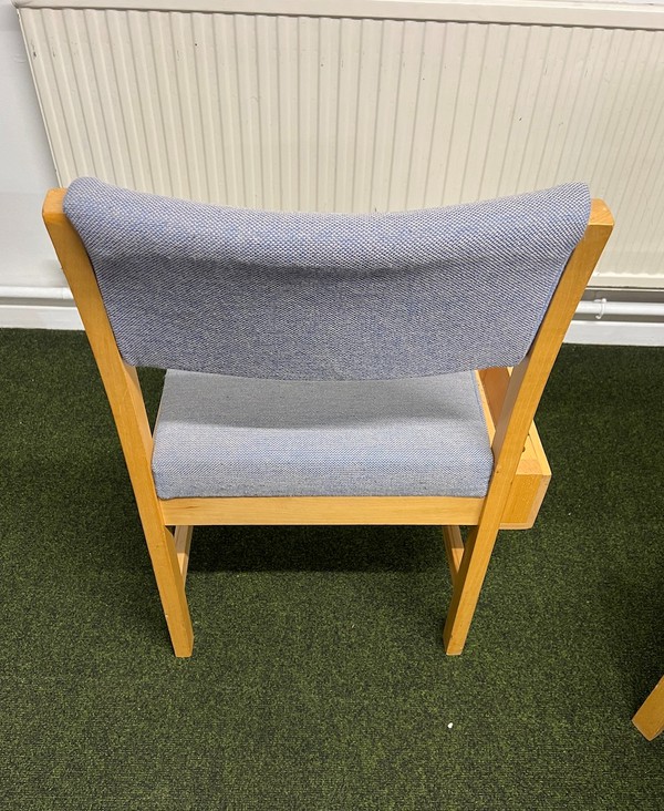 Used Wooden Church Chairs Blue