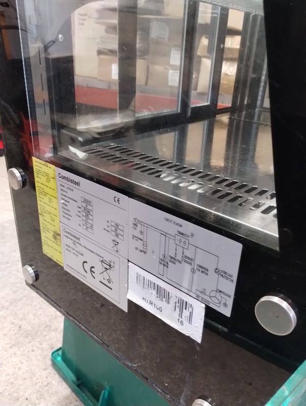 Glass display counter fridge