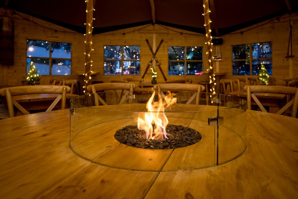 Fire pit in the centre pit