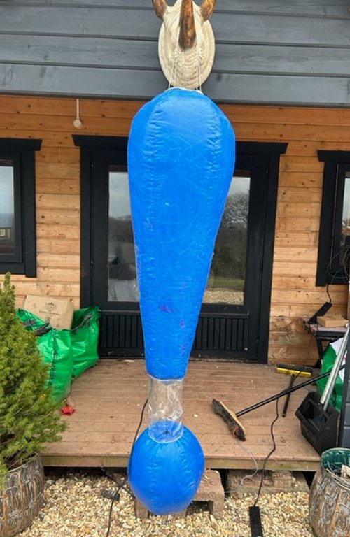 Secondhand 3x Inflatable Exclamation Mark For Sale Secondhand 3x Inflatable Exclamation Mark For Sale