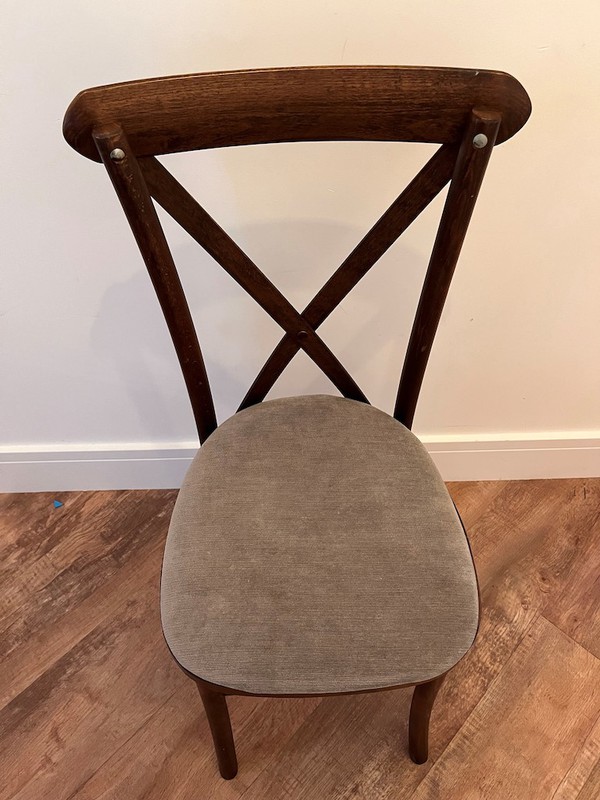 Wooden Rosetone Diana Crossback Stacking Chair