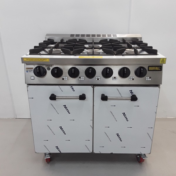 New B Grade Buffalo 6 Burner Range Cooker Oven CT253 For Sale