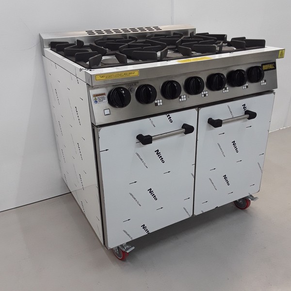 New Buffalo 6 Burner Range Cooker Oven CT253 For Sale