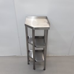 Secondhand Used 40cm Wide Stainless Steel Corner Table For Sale