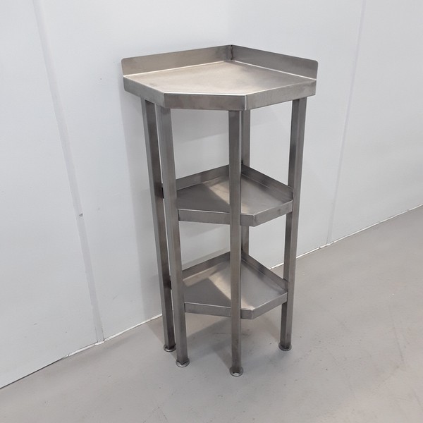 Used 40cm Wide Stainless Steel Corner Table For Sale