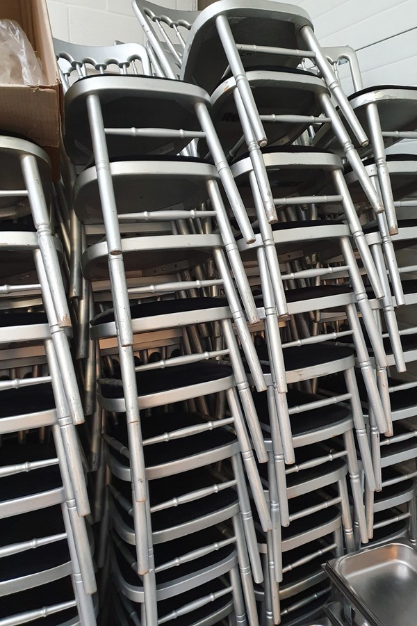 Silver Banquet Chairs For Sale