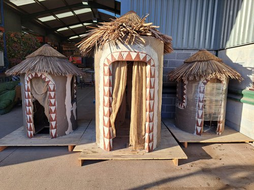 3 African Hut Props 3 African Hut Props