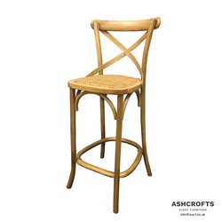 30x Ashcrofts Cross Back Bar Stools For Sale