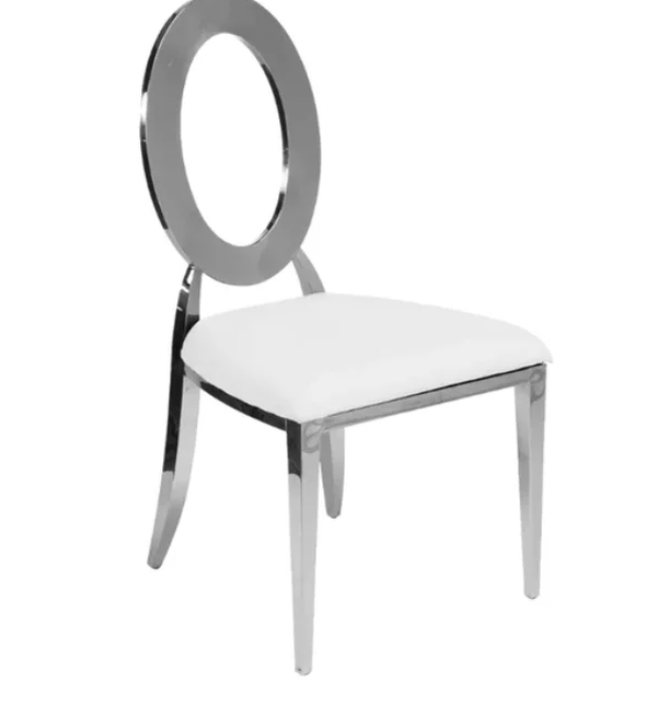 100x Ashcrofts Silver Halo Chairs With Seat Pads For Sale