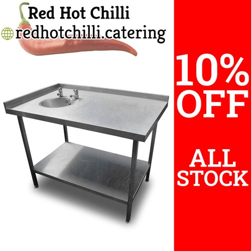 1.2m Stainless Steel Table With Hand Sink 1.2m Stainless Steel Table With Hand Sink