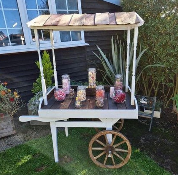 Used Old Fashioned Wheeled Cart For Sale