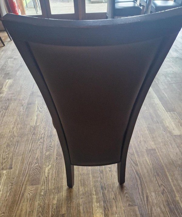 High Back Dark Brown Wooden Dining Restaurant Chair