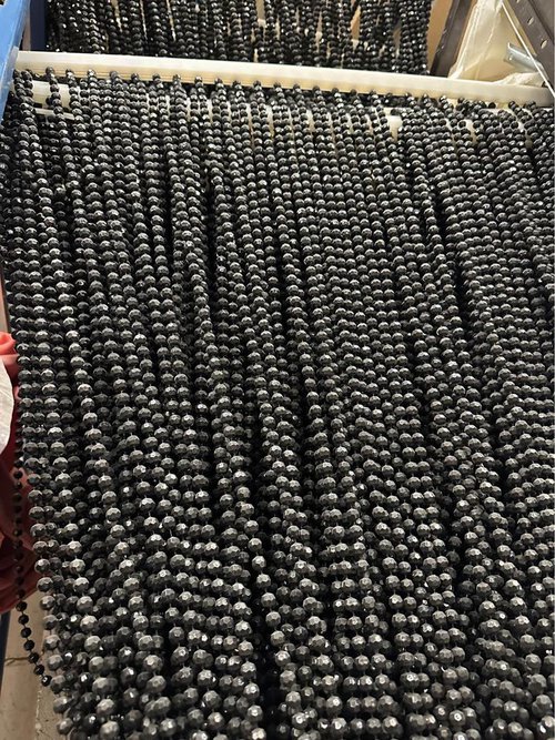Black Facet Bead Curtain Black Facet Bead Curtain
