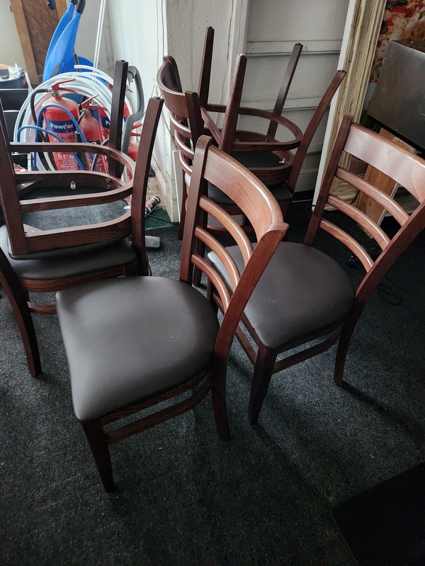 Brown Wooden Dining Chairs for sale