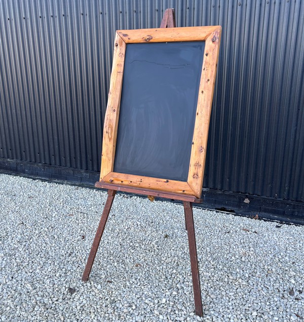 2x Wooden Easel With Chalk Board For Sale