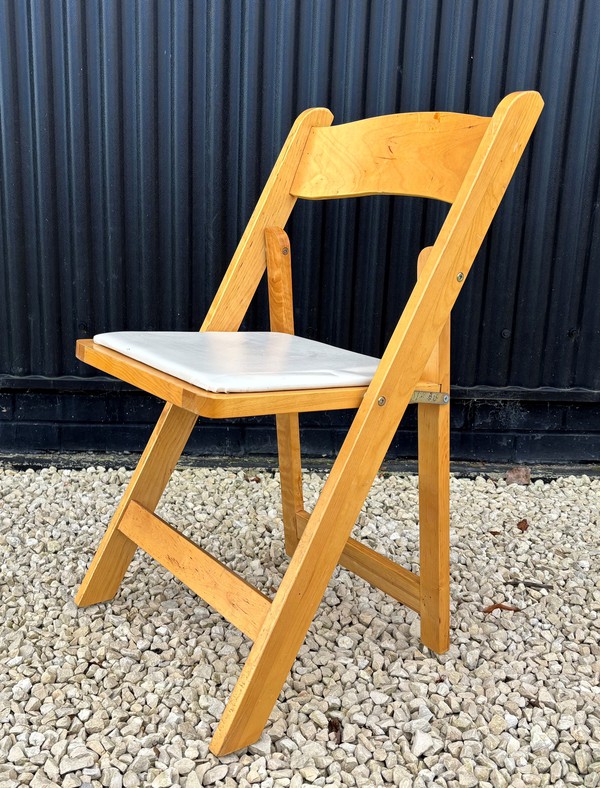 38x Wooden Folding Chairs For Sale