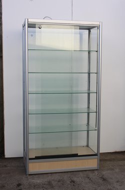2x Exhibition Glass Display Cabinet For Sale