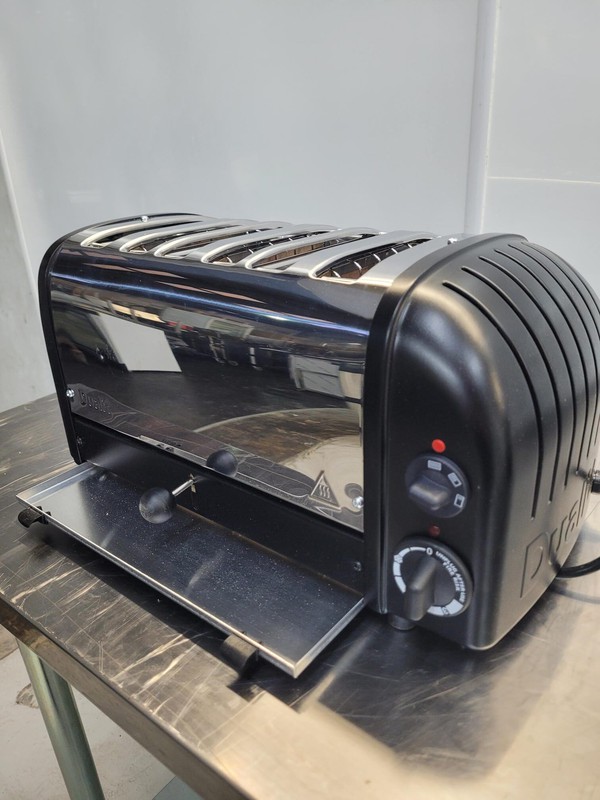 Dualit 6 Slot Bun Toaster Stainless Black CD385