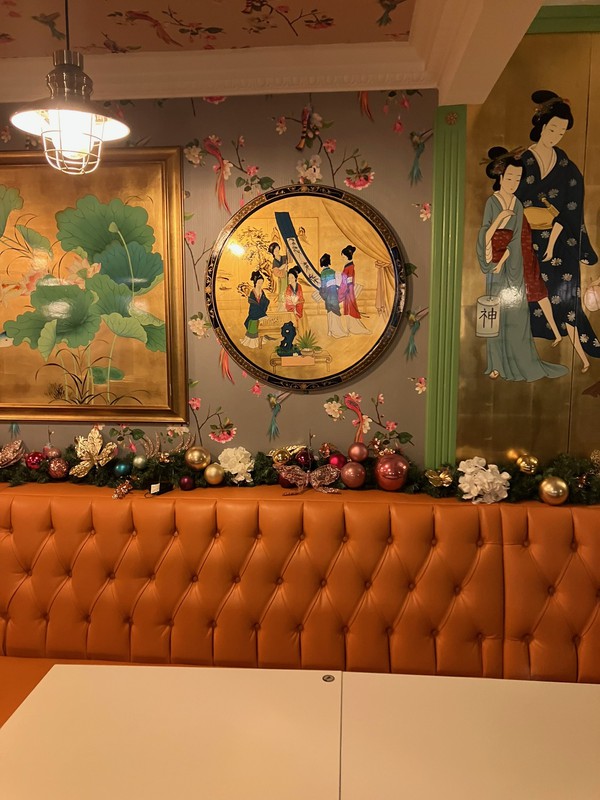 Oriental restaurant wall art