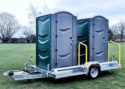 Twin toilet trailer for sale