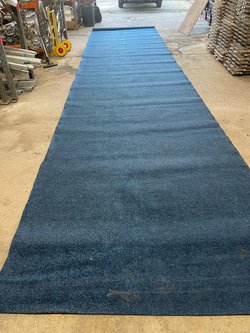 Blue Carpet 9m x 2m Rubber Backed for sale
