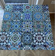 mediterranean square cafe, bistro, restaurant tables