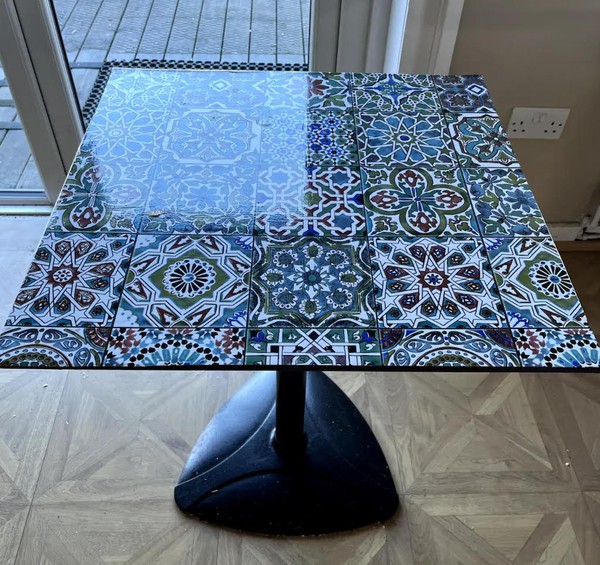 Blue Tiled Mosaic Tables