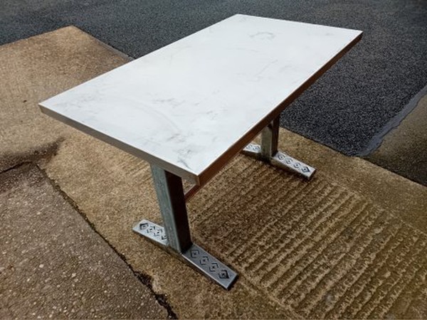Stainless steel cafe tables