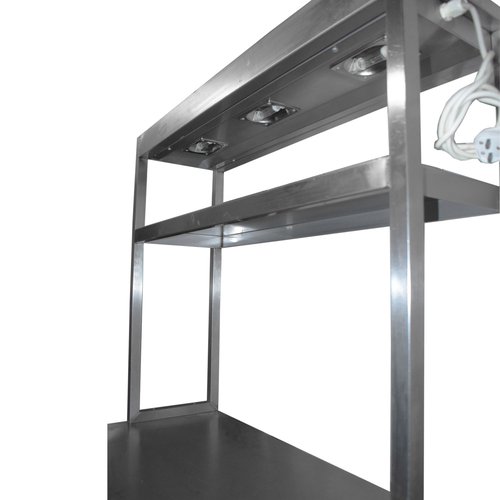 1.1m Stainless Steel Table With Heated Gantry For Sale 1.1m Stainless Steel Table With Heated Gantry For Sale