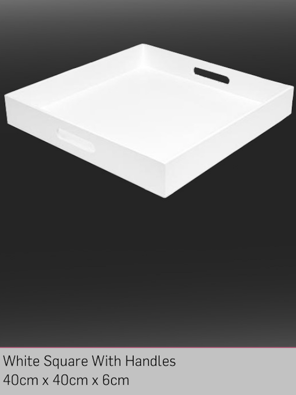Buy White Lacquer Trays