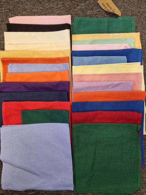 Job Lot Linen Coloured Napkins For Sale Job Lot Linen Coloured Napkins For Sale